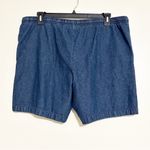 kim rogers  Tie Waist Blue Cotton Denim Lucy Easy Shorts Photo 1