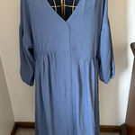 ASOS Petite blue oversized v neck dress size 2 Photo 0