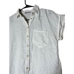 ZARA  Linen‎ White Button Front Blouse Size Small Photo 1