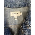 frame denim FRAME Rosette Puffed Sleeve Denim Light Blue Jean Jacket Size Small Photo 7