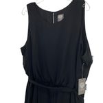 Vince Camuto  Black Moss Crepe Blouson Wide Leg Crop Jumpsuit New Photo 4