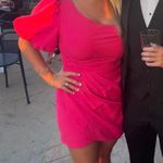 Boutique Pink One Shoulder Dress Photo 1