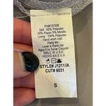 Paper Crane Paper‎ Crane By Anthropologie Gray Metallic Knit Chiffon Hem Short Sleeve Top S Photo 5