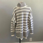 Loft ‎ Oversized Slouchy Striped Turtleneck Cotton Knit Sweater Size Small NWT Photo 2