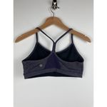Lululemon Flow Y Nulu Bra, Light Support, Navy Herringbone Pattern, Size 6 Blue Photo 2