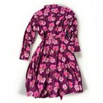 Nanette Lepore  Women's Size 2  Burgundy Floral Pintuck Button Down Shirt Dress‎ Photo 5