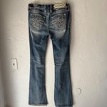 Rock Revival  Karisse Mid Rise Bootcut Jeans Women 27 Long Blue Denim Embellished Photo 3