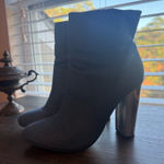 Neiman Marcus  Blue Ankle Boots with Silver Heel Photo 0