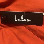 Lulus Dress Sz XL See Ya Later Terra Cotta Off-the-Shoulder Lace-Up 100% Cotton Photo 6