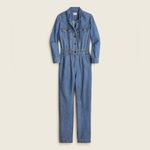 J.Crew Cinched-waist Denim Jumpsuit Utility Boiler Suit NWT FLAW** Size 0 Photo 10