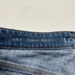 Loft  Curvy Boot Denim Jean Womens Size 28 / 6 Tall 6T Distressed Five Pockets‎ Photo 2
