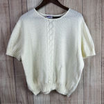 Women’s Vintage Haband Cream Knit Sweater Shirt Size XXL Photo 0