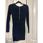 Armani Exchange ‎ Navy Textured Long Sleeve Mini Dress Back Zipper Size S Photo 5