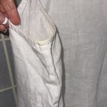 Hot Cotton Quiet Luxury Minimalist 100% Linen White Sleeveless Tank Top 3X Photo 2