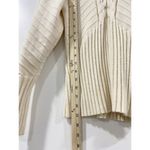 Marled Cream Mock Neck Sweater M Cable Knit Cozy Fall Winter Style Size M Photo 3