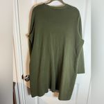 Time & Tru  Cotton Pockets Olive Green Duster Long Sleeve Open Cardigan Sz XXL Photo 3