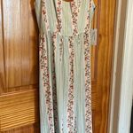 We Wore What Corset Midi Dress, Victorian Floral Stripe/ Rosewood Multi, size M NW Photo 6