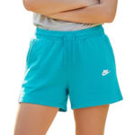Nike Sportswear Women’s Essential French Terry Shorts Teal W/ White Logo Size M Photo 0
