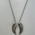 Angel Wings Pendant Necklace for Men Women Streetwear Punk Hip Hop Unisex Style Silver Photo 1