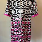 Eliza J Geometric Bold Black Pink Sheath Dress Size 8  Career Modest Business Photo 8