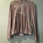 Fila Pink Velour Velvet Womens Med Zip Up Hoodie Warm Up Jacket Elastic Waist Y2K Photo 1