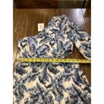 Cami NYC  Pandora one shoulder puff sleeve cut out linen mini Dress blue multi 8 Photo 7