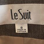 Le Suit  Womens Brown Lined Pockets Button Up Classic Blazer Jacket Size‎ 8 Photo 3