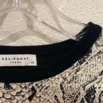 Equipment  Roland Silk Snake Print Front Crew Neck Sweater Size XS EUC Photo 2