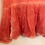 Free People  Orange Loose Tunic gathered Bottom XS Photo 3