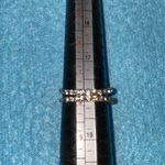 RHINESTONES silver colored 2 rings sparkling White Size 8 Photo 1