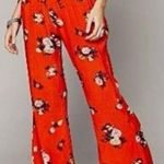 Free People  FP One NWT Floral Hippie Pant in Red Combo Photo 0