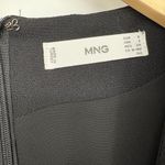 Mango Women Mini Black Blazer Dress Deep V Neck Size Small Long Sleeve Photo 2