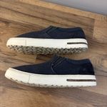 Birkenstock Oswego Canvas Suede Slip On Sneaker Shoe Dark Blue Photo 10