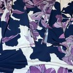 Chico's Floral Blouse Womens 1 Purple 3/4 Sleeve Top Work Career Party Preppy Photo 8