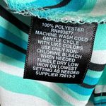 Bold Elements Beautiful aqua & turquoise long split sleeve cross front faux wrap top size XXL Photo 5