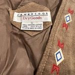 Cambridge Dry Goods 100% Leather Vest Small Lined Western Aztec Southwestern Photo 8