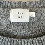 Anthropologie Luna Ivy Cherry Print Sweater Gray Size Smal Photo 5