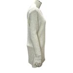 CCC Loose Knit White Long Sleeve Sweater Ribbed Stripes Eyelet Detail Lightweigh Size undefined Photo 3