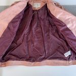 A New Day  Blush Pink Suede Cropped Moto Jacket Rose Gold Details Size Small Photo 5