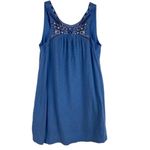 Roxy Blue Tank Mini Dress With Southwest Embroidery Women’s Size XS Photo 97