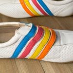 Lacoste  Mystere Punched White Leather Colorful Strap Comfort Sneakers Womens 7.5 Photo 9