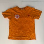 Adidas  x FARM Rio Orange Graphic Tee Women’s XS Vibrant Tropical Streetwear Photo 1