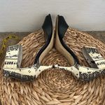 Michael Kors Black Peep Toe Heels W/ Snakeskin Ankle Cuff & Heel size us 6 Photo 6