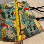 NWT Cloth Shoulder Bag Purse Beaded New York Miami Los Angeles Travel Theme Photo 6