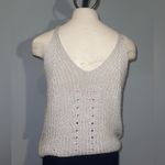 Women's Knit Tank Top gray sweater sleeveless shirt size medium Photo 1