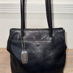 Nine West Vintage Black Leather Tote HandBag Shoulder Purse Bag Photo 0