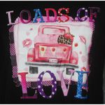 Southern Stitch NWT Black Pink T-Shirt Top Size M "Loads Of Love" Short Sleeve Photo 2