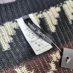 West 36th Black White Fair Isle Argyle Waterfall Cardigan Sweater M/L Western Red Size M Photo 3