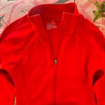 Amazon cherry red zip up fitted track workout jacket long sleeve windbreaker Photo 7