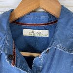 Natural Reflections  Blue Mineral Wash Paisley Embroidery Snap Button Shirt Photo 3